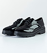 Черни дамски лачени обувки оксфорд Simone-3 снимка