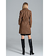 Дамско палто в кафяв меланж Danna-1 снимка