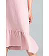 Памучна рокля в розово Dita-4 снимка