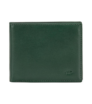 Мъжки кожен портфейл в зелено Ray снимка