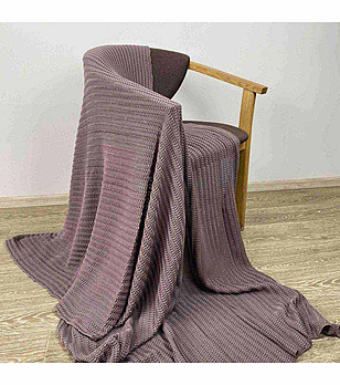 Кафяво памучно одеяло 200х220 см снимка