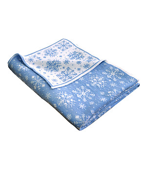 Одеяло в синьо и бяло 100х150 см снимка