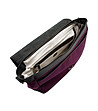Дамска чанта в черно и лилаво Detroit от текстил и кожа-1 снимка