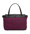 Дамска чанта в черно и лилаво Detroit от текстил и кожа-2 снимка