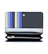 Дамски голям кожен портфейл в синьо и сребристо Canarie-4 снимка