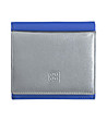 Дамски кожен портфейл в синьо и сребристо Flavio с RFID защита-0 снимка