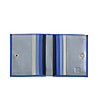 Дамски кожен портфейл в синьо и сребристо Flavio с RFID защита-1 снимка