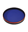 Кръгла кожена купа в черно, синьо и червено Matisse-1 снимка