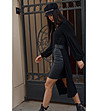 Черна рокля с ефектен дизайн Edelina-2 снимка