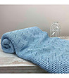 Синьо памучно одеяло 170х130 см-1 снимка