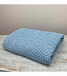 Синьо памучно одеяло 170х130 см-2 снимка