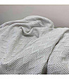 Памучно сиво одеяло 170х130 см-4 снимка