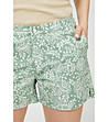 Зелени дамски къси памучни панталони Emily-4 снимка