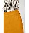 Къса пола в цвят горчица Palma-3 снимка