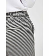 Черно-бял дамски панталон с памук Zita-3 снимка