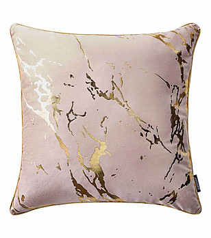 Калъфка за декоративна възглавница в цвят пудра и златисто Lanai снимка