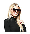 Кафяви дамски очила с ефектни дръжки Sisi-0 снимка