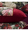 Квадратна калъфка за възглавница в бордо с принт божури Blossom-1 снимка