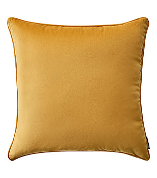 Калъфка за декоративна възглавница в цвят горчица Lush снимка