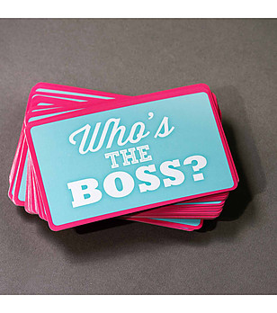 Забавна игра на карти за двойки Who's the Boss снимка