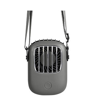 Портативен мини вентилатор в сиво снимка