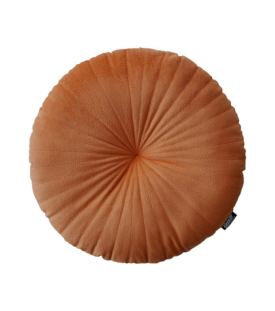 Кръгла декоративна възглавница в оранжев нюанс Milou снимка