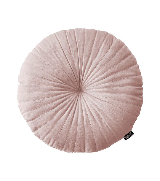 Кръгла декоративна възглавница в цвят пудра Milou снимка