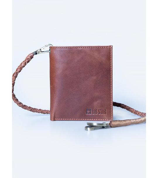 Кафяв мъжки кожен портфейл снимка