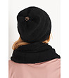 Комплект от шал и шапка в черен цвят Dona-1 снимка