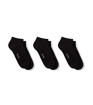 Комплект от 3 бр. черни дамски чорапи за маратонки Antusa снимка