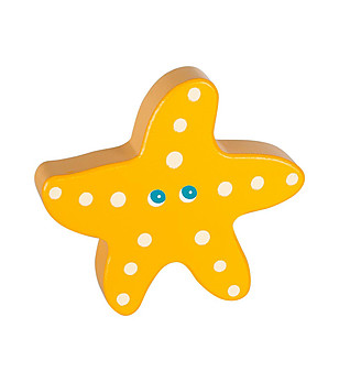 Дървена бебешка дрънкалка Морска звезда снимка
