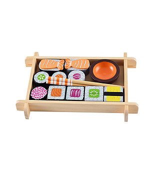 Дървен комплект за детска кухня Суши снимка
