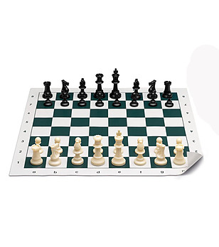 Професионален шах със силиконова подложка 50x50 см снимка