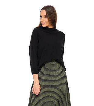 Дамски пуловер в черно Aria снимка