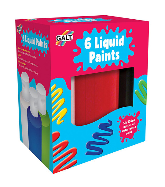 Течни бои на водна основа 6 бр. снимка