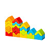 Комплект дървени блокчета Цветни кули-0 снимка