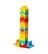 Комплект дървени блокчета Цветни кули-1 снимка