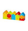 Комплект дървени блокчета Цветни кули-2 снимка