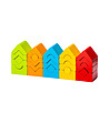 Комплект дървени блокчета Цветни кули-3 снимка