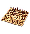 Дървен шах и дама 2 в 1 в метална кутия-0 снимка