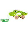 Дървенa играчка за дърпане Крокодилче-0 снимка