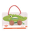 Дървенa играчка за дърпане Крокодилче-1 снимка