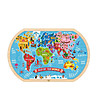 Карта на света - дървен пъзел за деца-1 снимка
