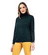 Тъмнозелен дамски пуловер Fiorella-0 снимка