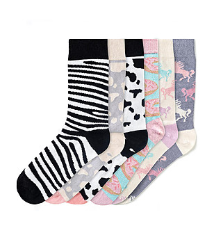 Комплект от 6 чифта памучни дамски чорапи Indila снимка