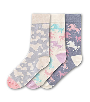 Комплект от 3 чифта памучни дамски чорапи Arabella снимка