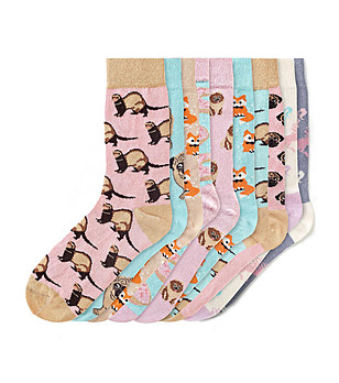 Комплект от 10 чифта памучни дамски чорапи Anika снимка