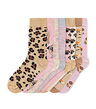 Комплект от 8 чифта памучни дамски чорапи Karina снимка