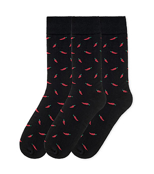 Комплект от 3 чифта памучни мъжки чорапи Bram снимка