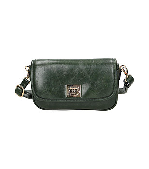 Ефектна малка дамска чанта в тъмнозелен нюанс Julina снимка